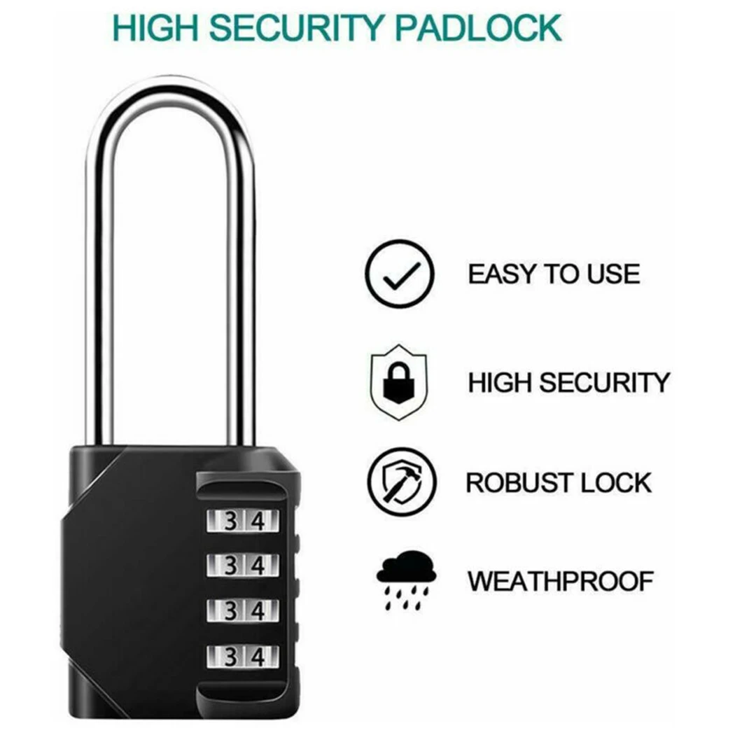 

Brand New High Quality Lock Loop Travel Waterproof Weatherproof Combination Outdoor Padlock Security Anti-rust