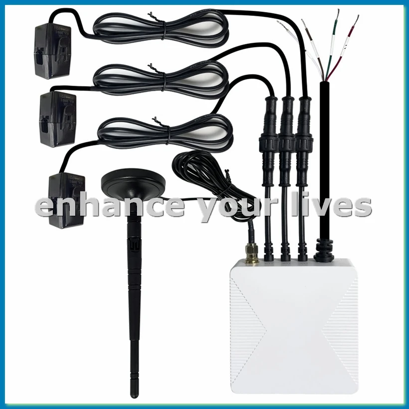 Tuya Smart Life 3 Phase WiFi Energy KWH Meter 500A Power Clamp Current Transformer App Monitor and Record Consumption-A23U