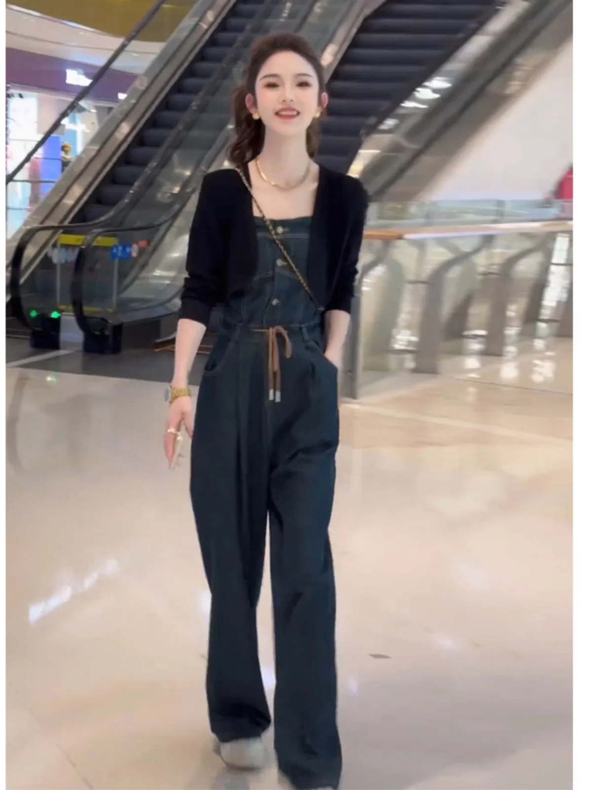 

Женские джинсовые брюки Rer с высокой талией и широкими штанинами, прямой крой, дизайн Agel, осенний модный повседневный удобный костюм