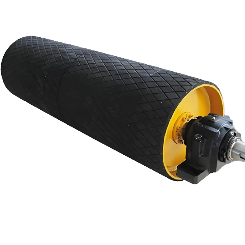 El transportador de correa plana de acero personalizado parte el rodillo impulsor de la polea de la cabeza de transmisión para la construcción y la industria