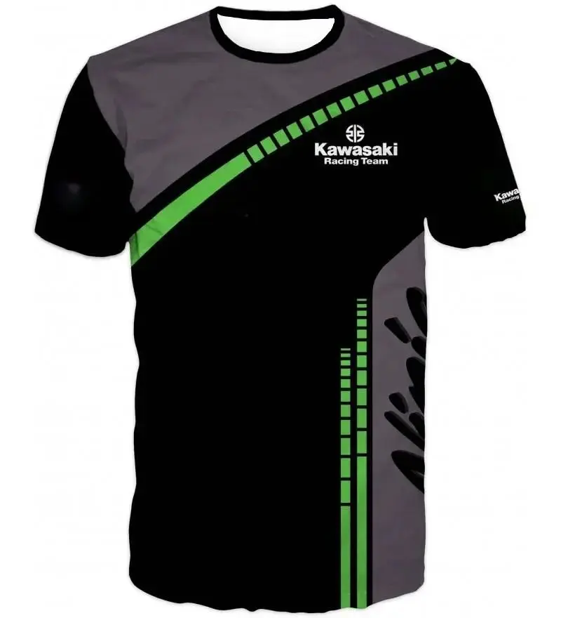 

Новый стиль Kawasaki, мужская летняя футболка для гонок на мотоциклах, быстросохнущая футболка с короткими рукавами для скоростных спуска, мотоциклетная футболка