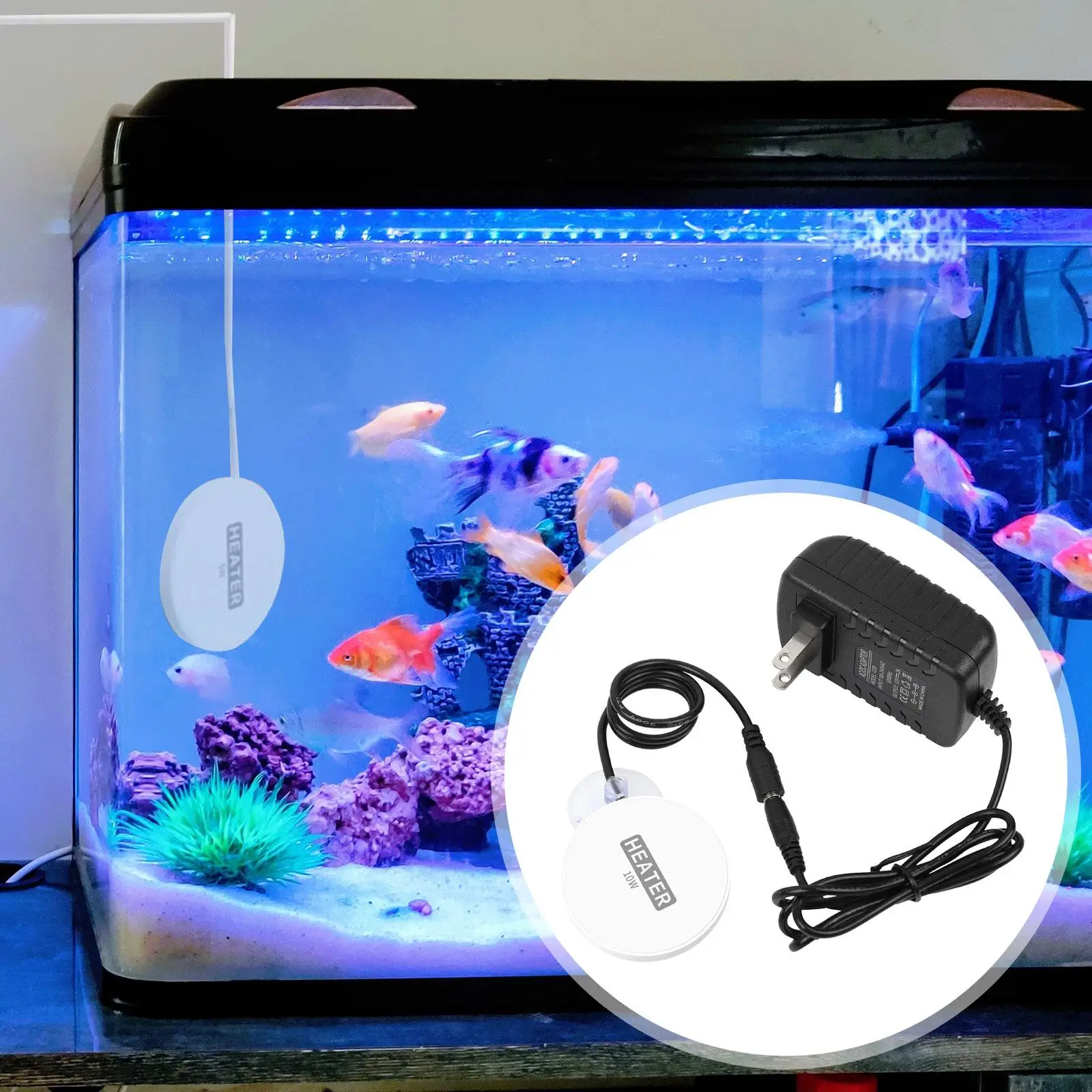 Fish Tank Heater Fish Tank Heating Tool for Aquariums Reptile Aquatic Terrarium Pet Water Dispenser Low Water Level Terrarium