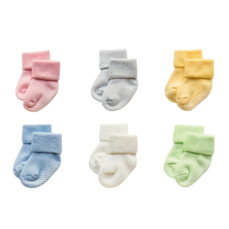 

Neutral Warm Thick Cotton Socks Baby Toddler Socks with Grips Thickened Cotton Small Size Socks Anti Slip 0-1 Years Old