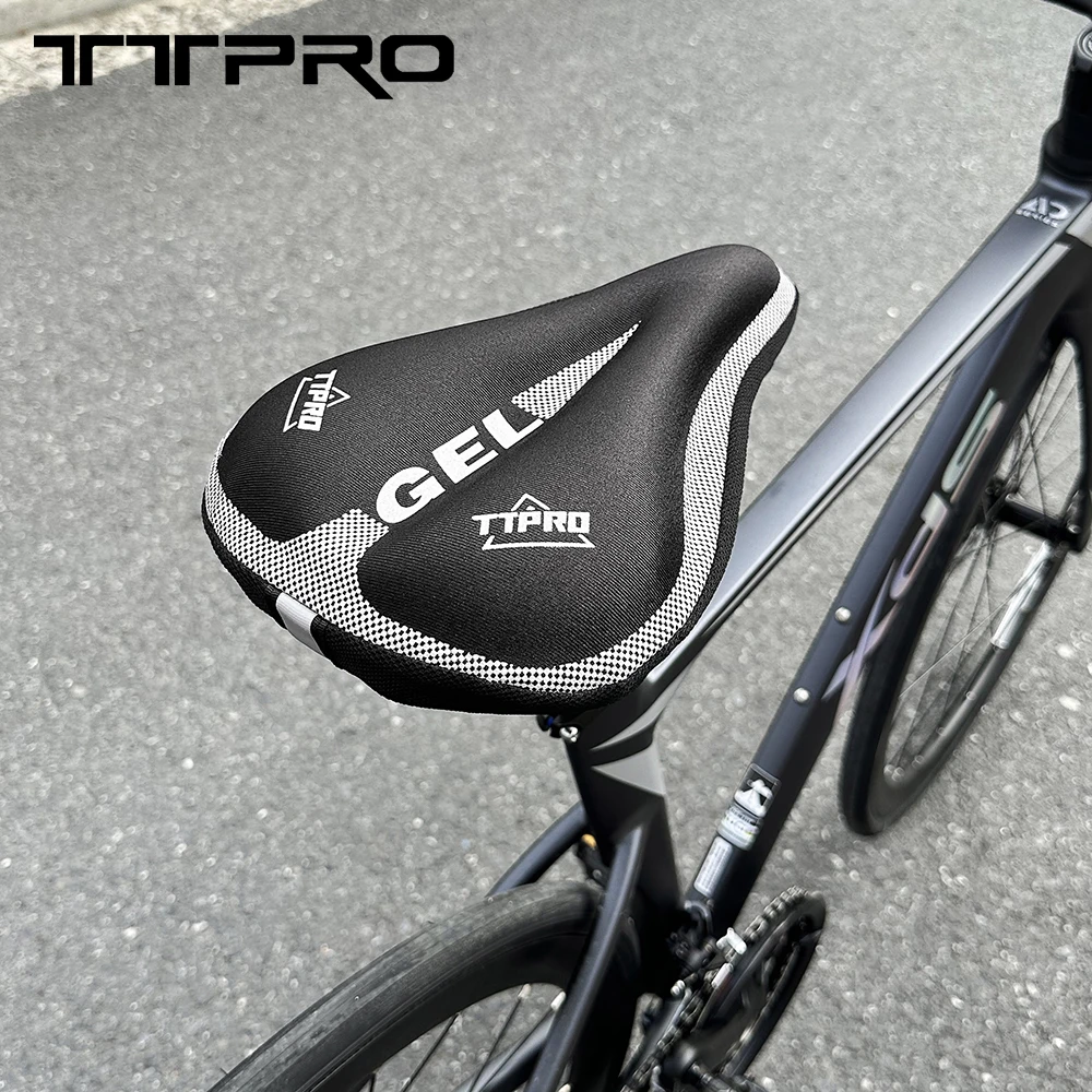 

TTPRO Soft Padded Cycling Bicycle MTB Bike Saddle Seat Cover Cushion Sponge Foam Comfortable Saddles Mat Bicycle Accessory