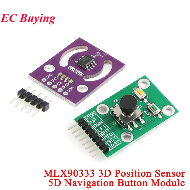 MLX90333 Handle 3D Joystick Absolute Position Sensor Module Digital Three-Dimensional Angle 5D Five Direction Navigation Button