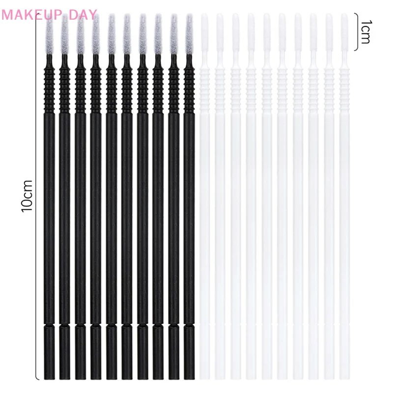 100PCS Disposable Cotton Swab Eyelash Extension Tools Mascara Applicator Brush Lashes Extension Makeup Applicator Removal Tool