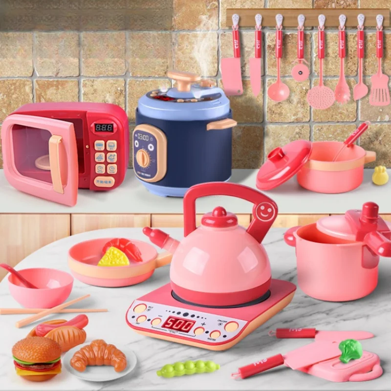 Simulazione per bambini Play House Kitchen Toy Baby Cooking Set di stoviglie cucina educativa finta Kid For Girl Toys Gifts