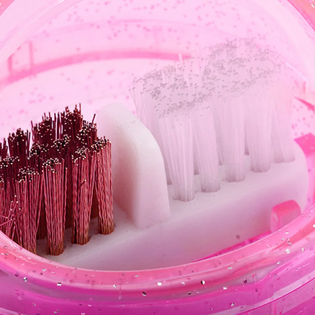 2Pcs Nail Art Supplies Drill Bit Cleaner Brush Manicure Tool Accessory Reusable Long Time to Use Manicure Drill Bit Cleaning Box