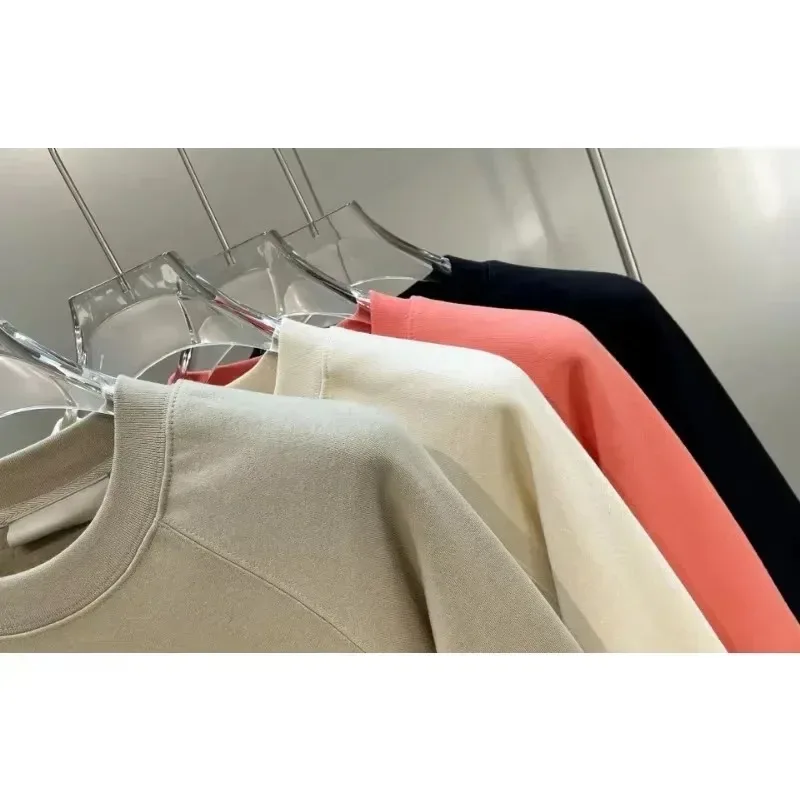 NWE سترة رجالية ماركة كلاسيكية FW22 بلوفر بشعار حرف قطيفة سترة فاخرة للزوجين ملابس رياضية قطنية كبيرة الحجم
