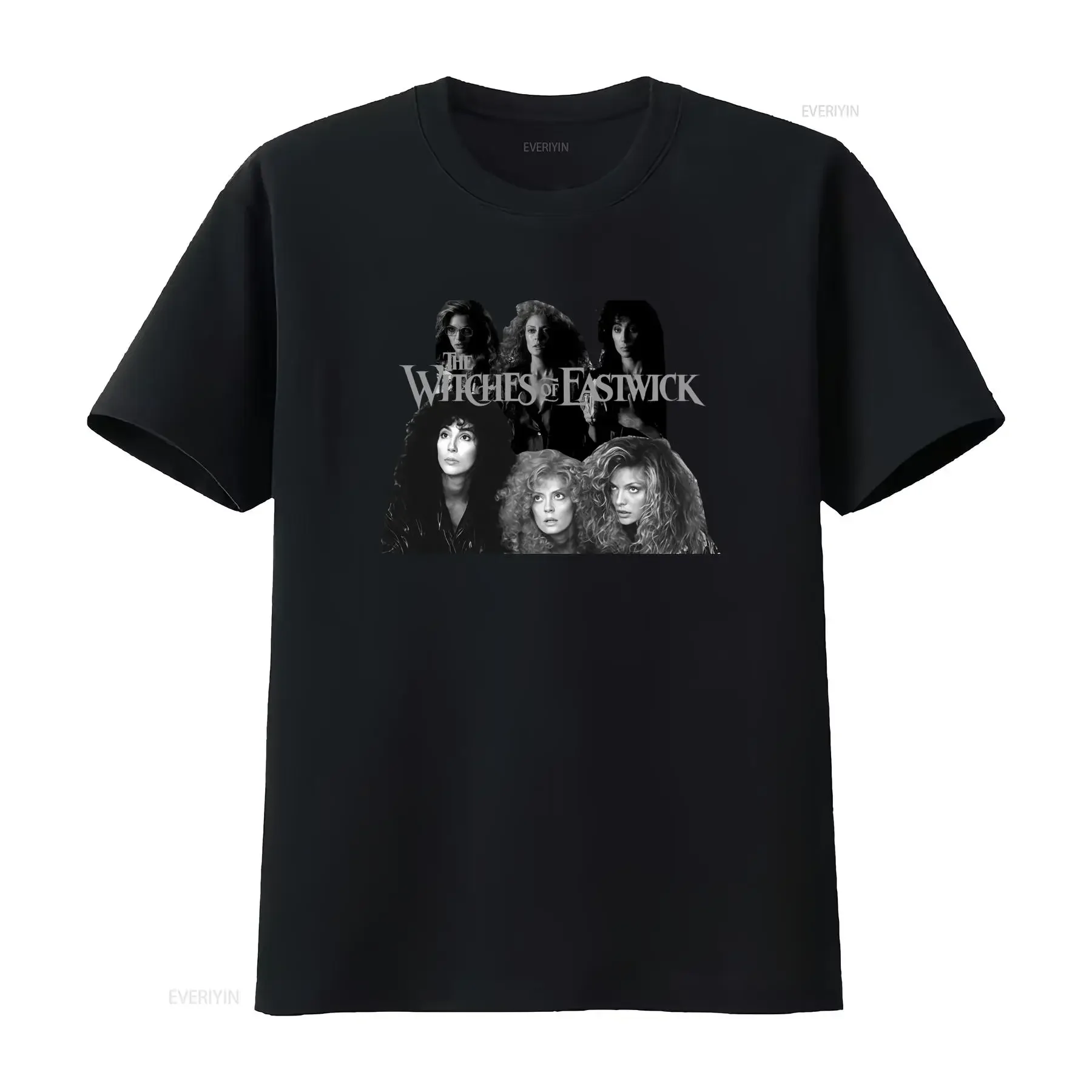 The Witches of Eastwick Vintage Aesthetic 1980s Horror Movie T Shirt with CHER Susan Sarandon Michelle Pfeiffer Print vintage