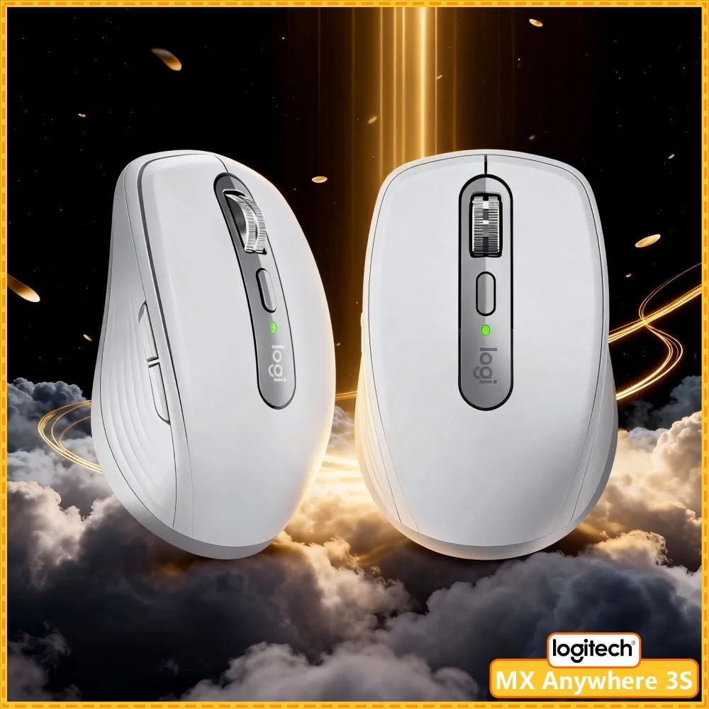Logitech MX Anywhere 3S Wireless Ergonomic Mouse 4000 DPI Multi-Device Silent Click For PC Mac Laptop Office Home Gaming Use