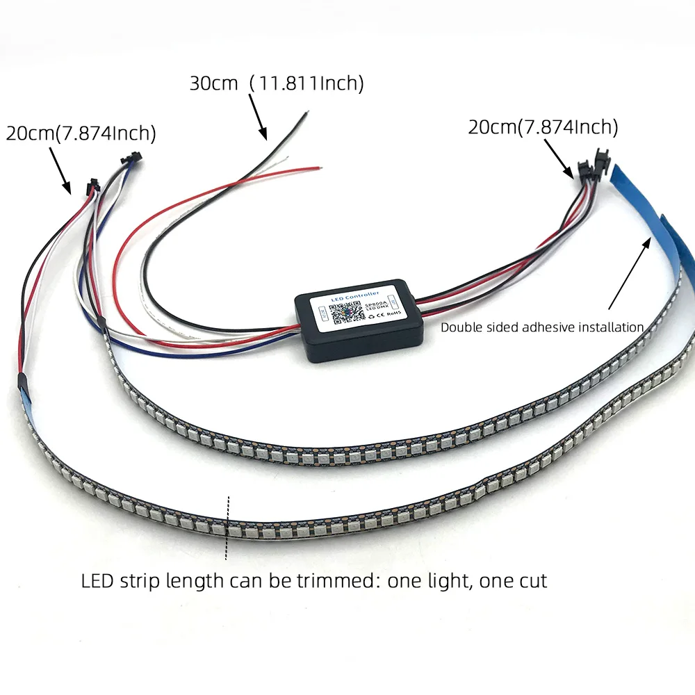 Moto Phantom LED Light Belt Running Horse Chasing 144 Light indicatore di direzione luce freno