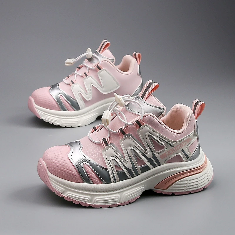

Autumn Children Casual Sports Shoes Cool Pink Girls Sneakers Platform Fashion Flat Running Shoes for Student Kids Walking Shoes