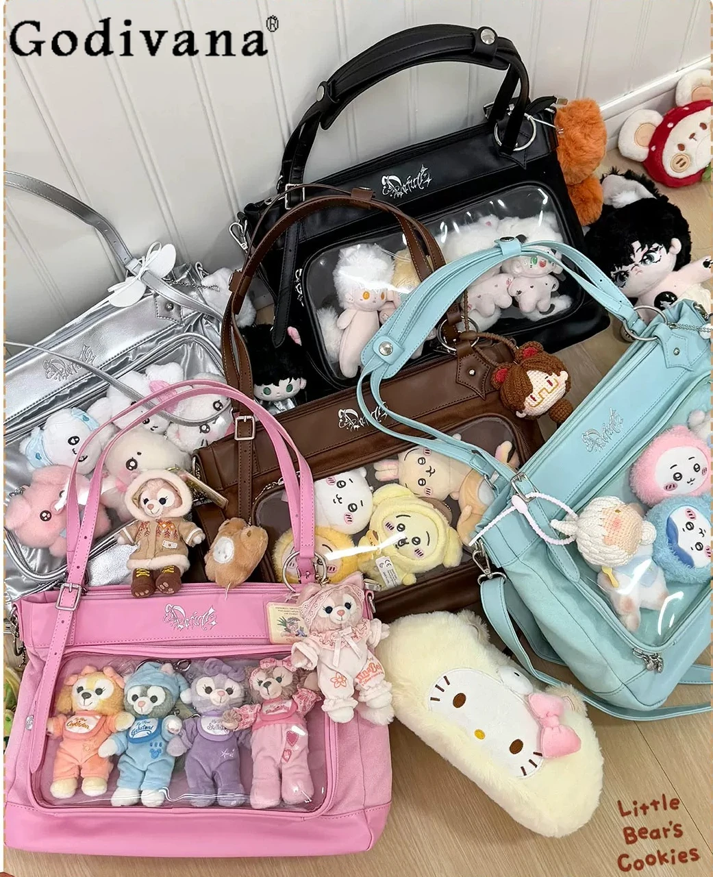 

Двухмерная японская оригинальная сумка-итабэг в стиле Лолита, большая вместительная сумка для повседневного использования, милая и стильная, для студенток и женщин, через плечо