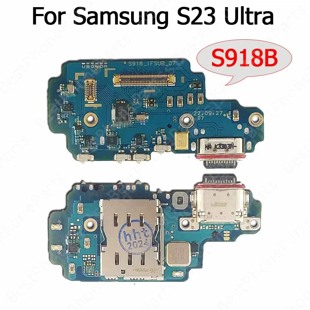 Charging Port For Samsung Galaxy S23 Ultra S23+ S23 Plus FE S711 S911 S916 S918 Charge Board Plate Usb Connector Flex Cable