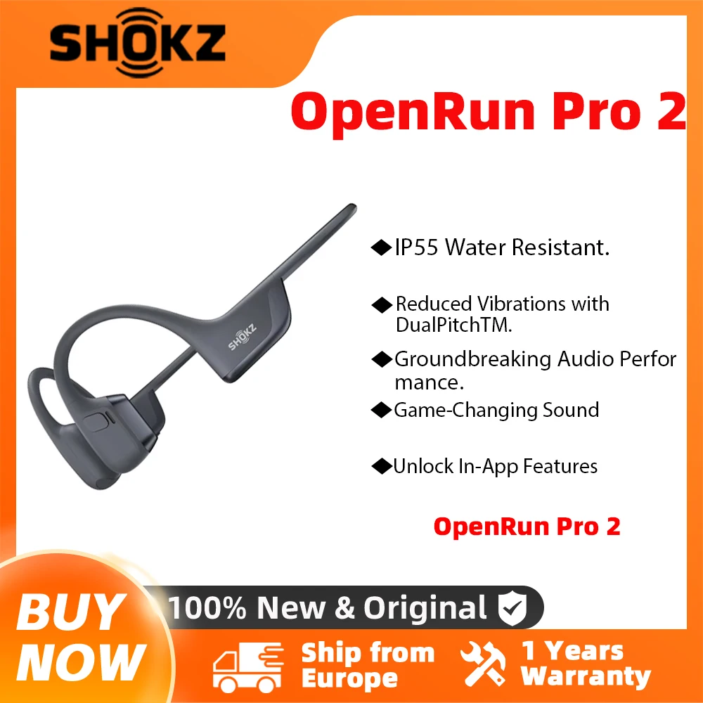 SHOKZ OpenRun Pro 2 S820/S821 casque de sport écouteurs à oreille ouverte Bluetooth 5.3 Microphone antibruit IP55 étanche