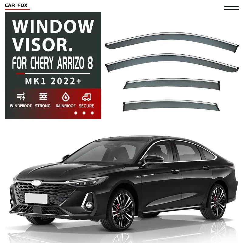 

For Chery Arrizo 8 2022+ Car Window Visor Awning Shelters Windshield Side Window Rain Sun Shade Auto Accessories Body Kit