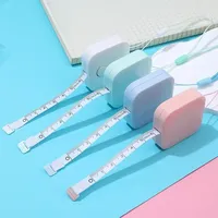 1.5m Mini Tape Measures Metric Imperial Macaron Ruler Children Height Ruler with Keychain Gift Tape Measure Compact Carry Around
