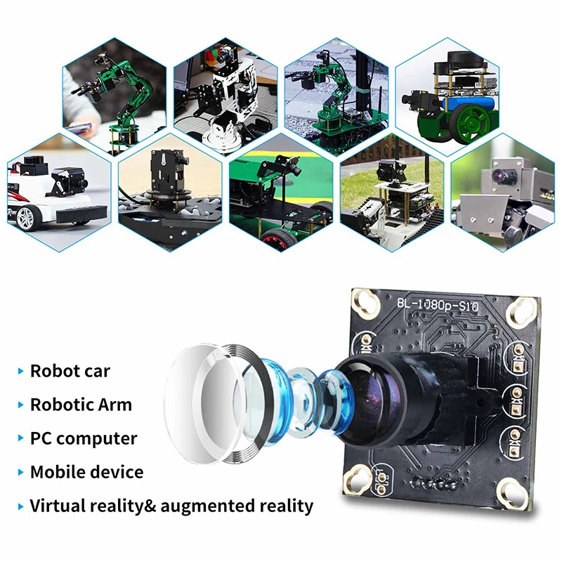 Imagem -03 - Yahboom Módulo de Câmera Usb sem Unidade ai Vision Mini Placa Grande Angular Pixel Opcional para Kit de Carro Robô Inteligente