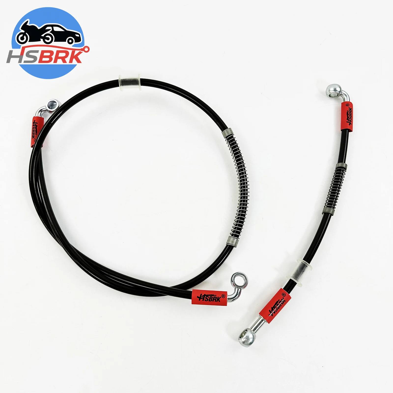 Dark brown M10 Joint Car Motorcycle Modification  Stainless Steel Braided Brake Hose 10-200CM Resistant Anti-Explosion Line