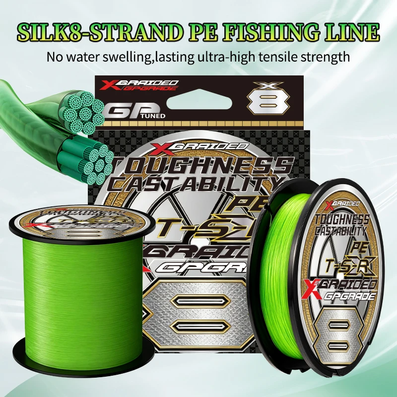 Nueva Línea de Pesca Trenzada X8 Strands PE, Hilos Ultra Resistentes 100/150/200/300/500/1000M, Multifilamento para Pesca de Carpa y Mar, Aparejos Duraderos y Suaves