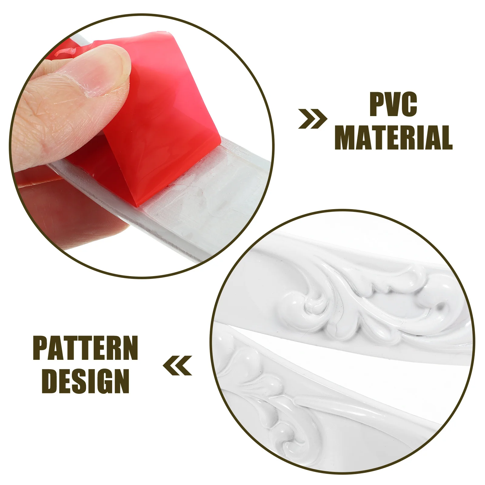 

Wall Trim Molding Flexible Moulding Self Adhesive Peel and Stick PVC Multipurpose