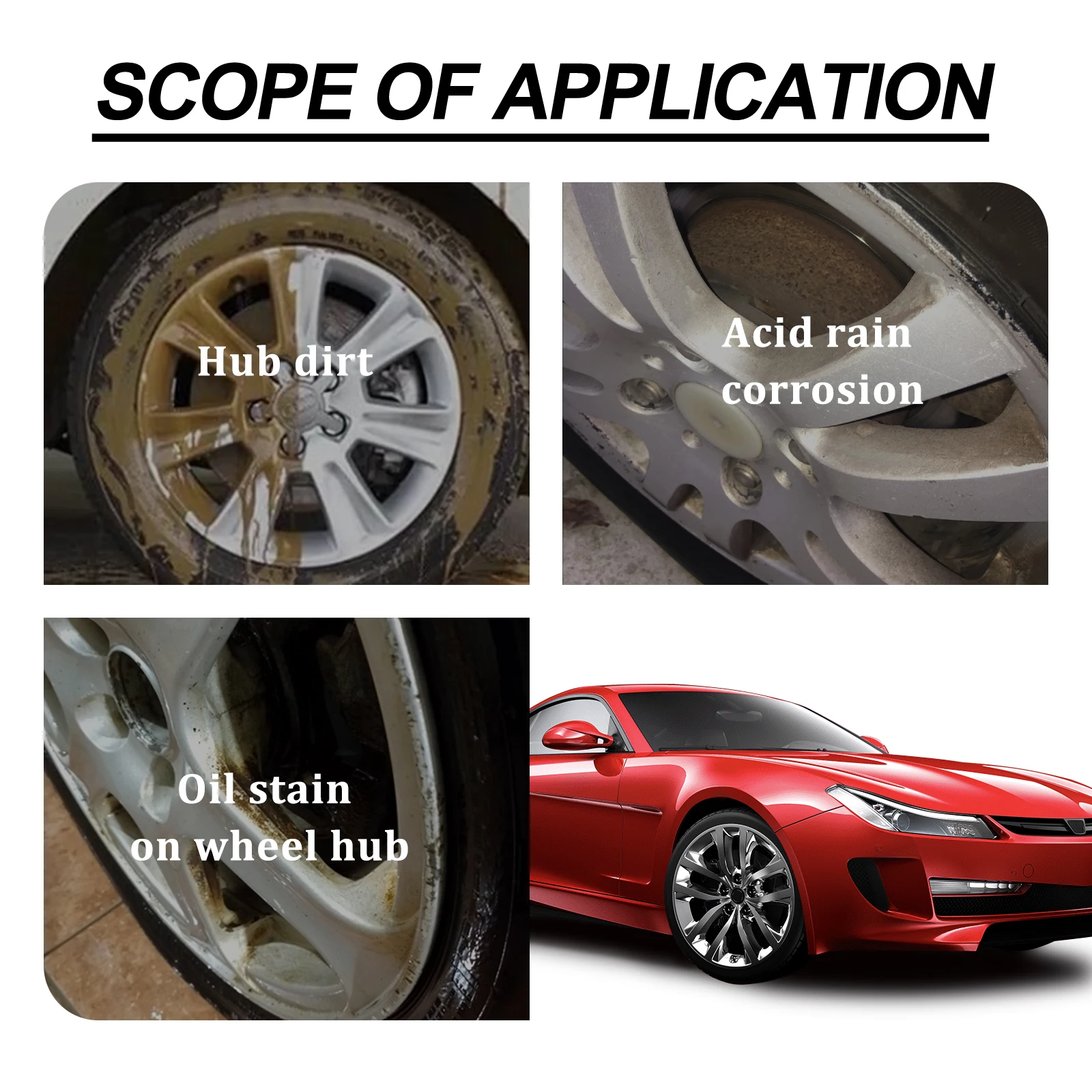 Automobile Wheel Cleaner 120ml Powerful Brake Cleaner Spray Car Wash Wheel Cleaning Spray for Cleaning Wheels and Tires