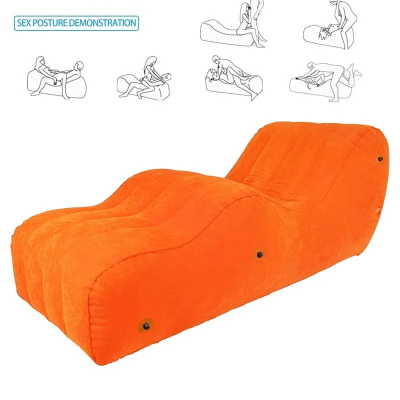 

Inflatable Chaise Lounges Folding Floor Wave S Shape Sofa Yoga Chair Erotic Furniture Couple Deeper Sex Positions Love Cushion