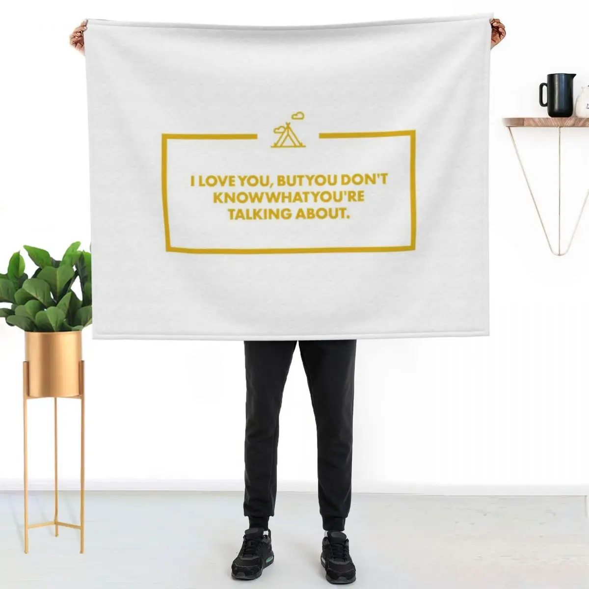 I love you, but you don't know what you're talking about Throw Blanket Stuffeds Thin Kid'S manga Soft Plush Plaid Blankets