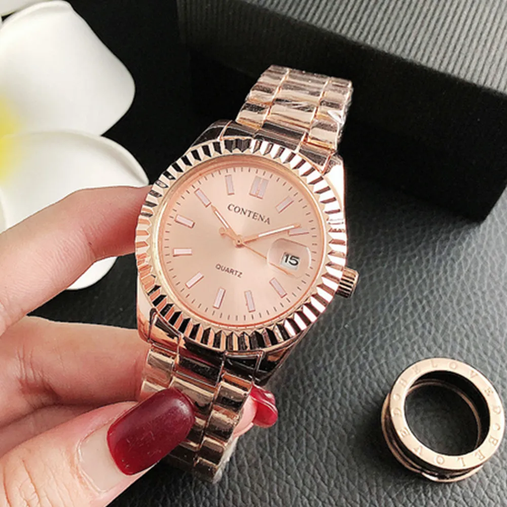 Nuovi orologi da donna alla moda Orologi da polso al quarzo in acciaio inossidabile di lusso Orologio da donna semplice ed elegante Orologio femminile Relogio Feminino