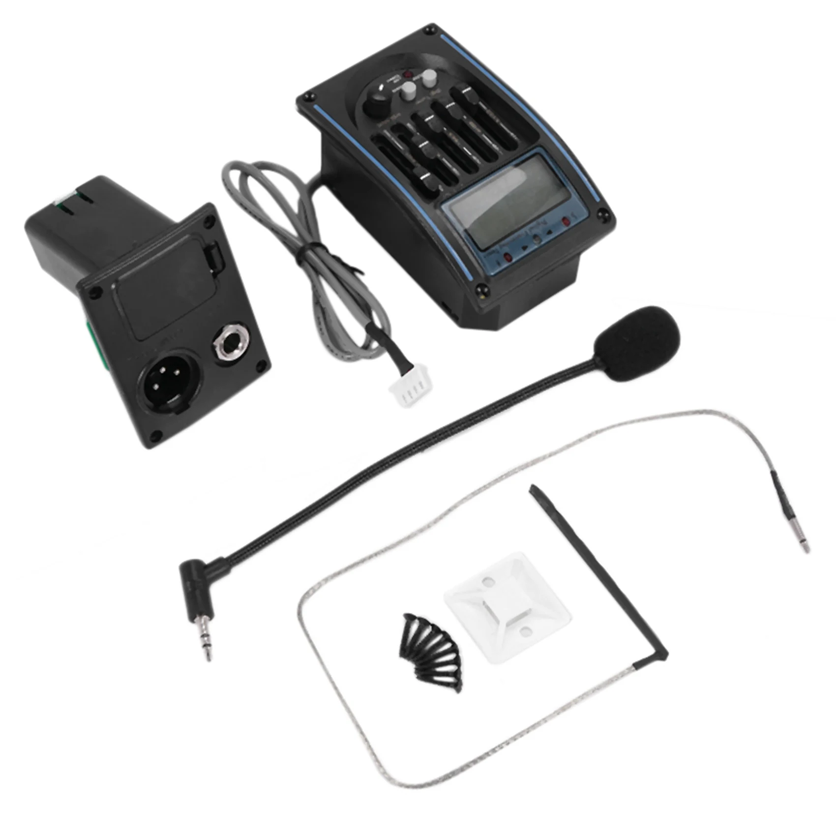 5 zespołów gitara akustyczna Pickup EQ przedwzmacniacz Tuner LCD korektor z LC-5 mikrofonu