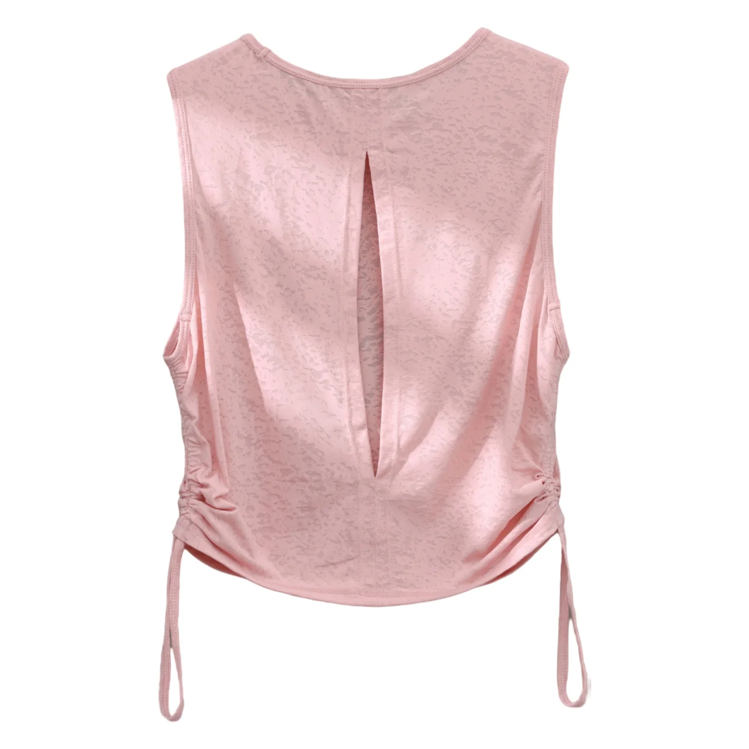 DRUR Canotta da yoga da donna con volant laterale Top estivo leggero ad asciugatura rapida T-shirt da allenamento senza maniche Abbigliamento da palestra Abbigliamento sportivo