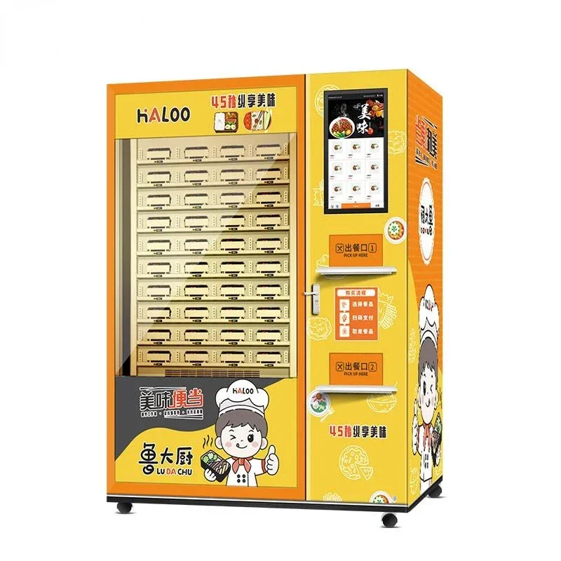 Hot sales24 Hours ATM Vending Machine Soup Meal Food Delicious Heating Vending Machine With Customistic Logo