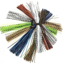 44 Strands Baitfish Silicone Skirts Fly Tying Material Mixed Color Jig Squid Skirt Barred Color Glitter Buzzbaits Spinner Pesca