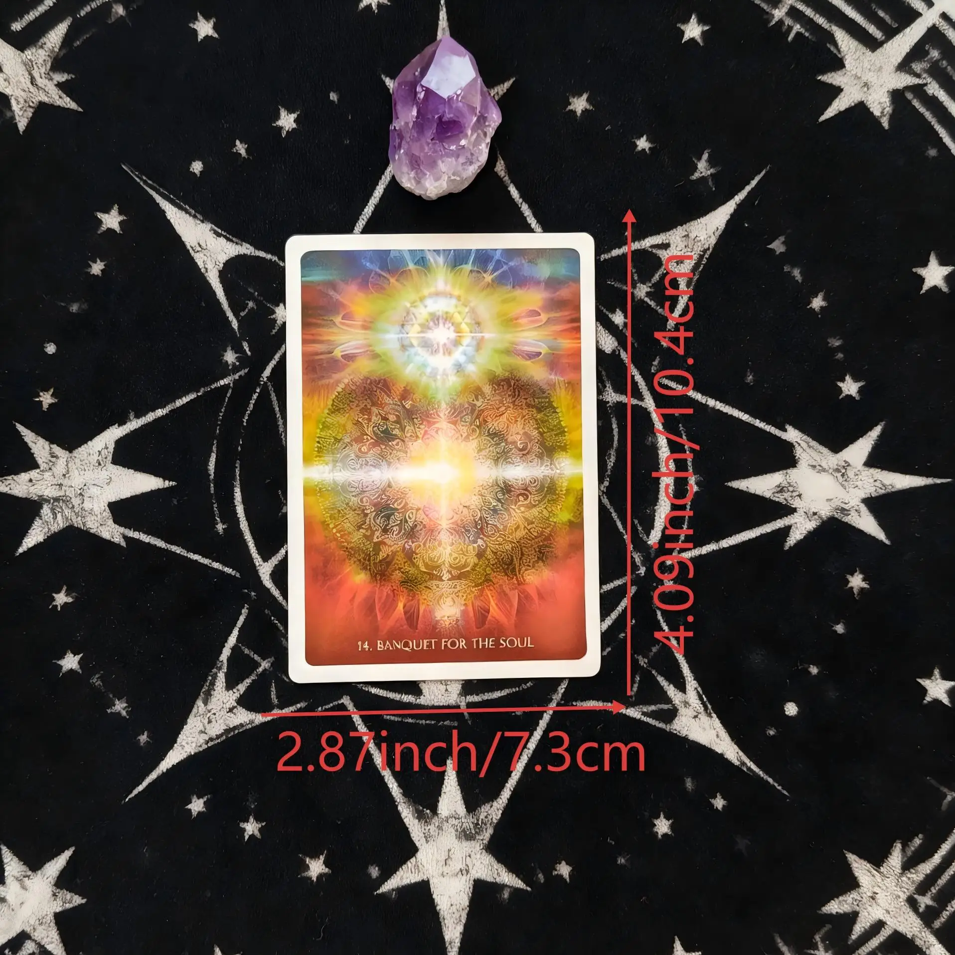 Jeux de cartes Oracle de guérison lumineuse angélique, 45 pièces, 10.5x6.5cm