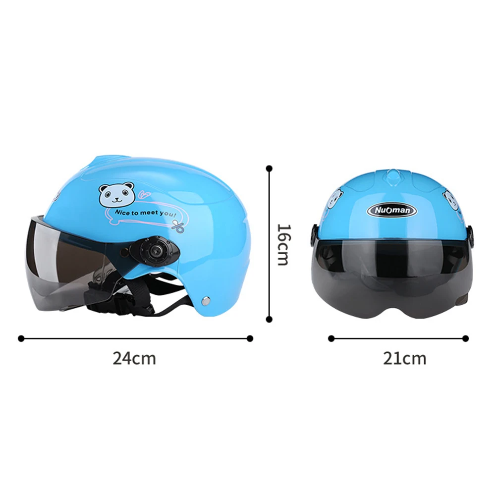 Children\'s Helmet Motorcycle Sunscreen with Goggles Portable Half Helmet Cover Bicycle Anti-drop Safety Cap Four Seasons Bikers