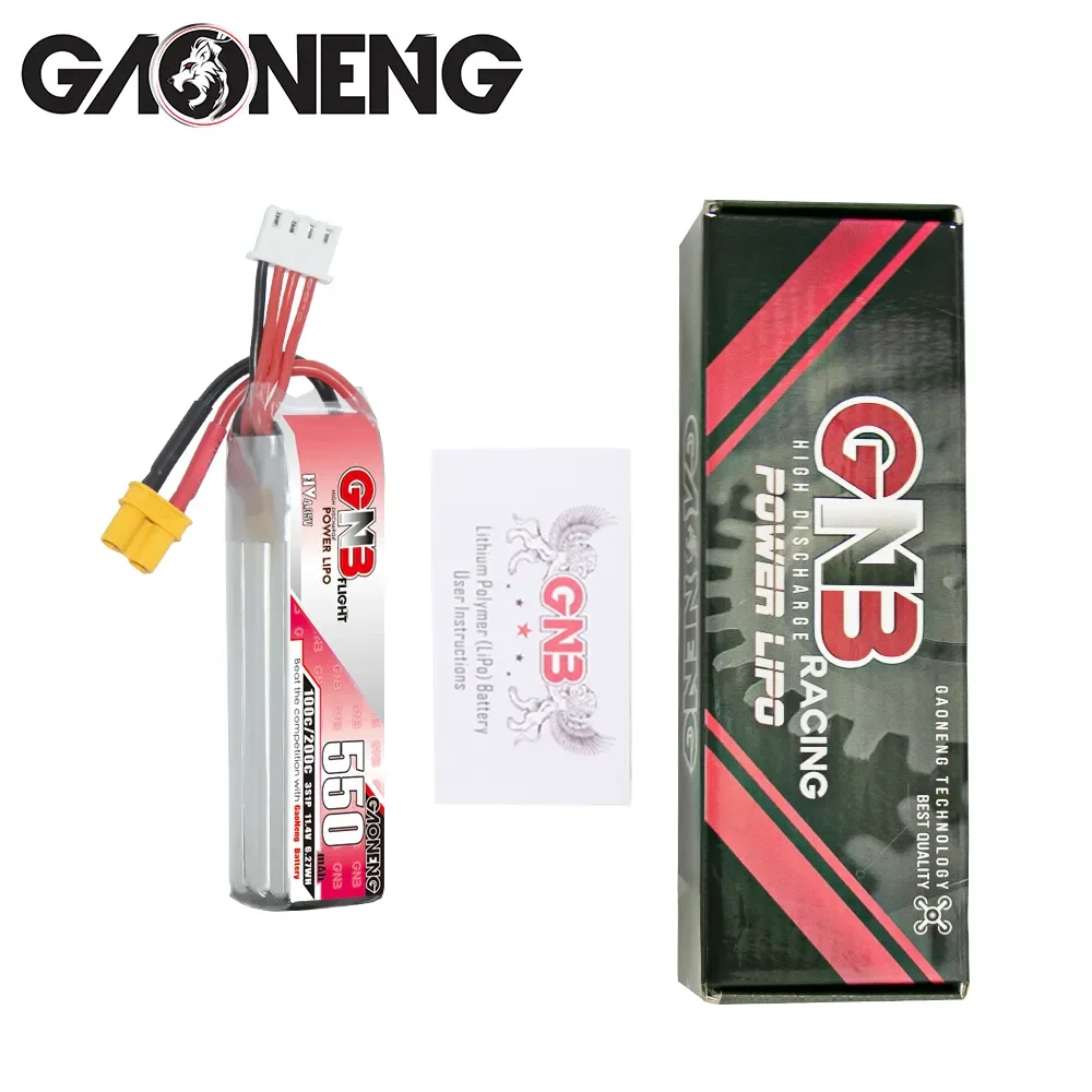 GNB 3S 550mAh 100C/200C 11.4V Lipo Battery Rechargeable Battery For RC Car Boat RC Helicopter Quadcopter FPV Racing Drone