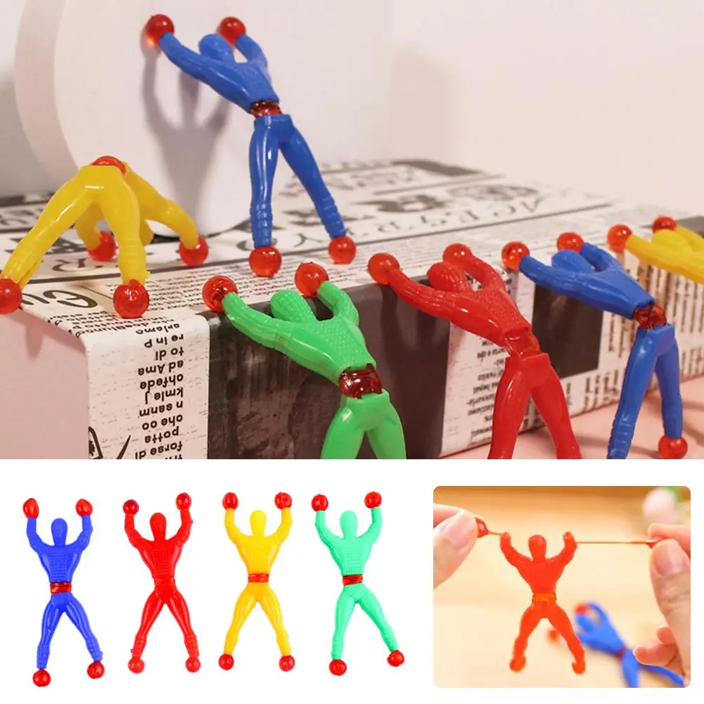 10/20Pcs Novelty Sticky Wall Climbing Climber Men Funny Sticky Stretchy Elastic Climbing Sticky Men Fun Gift for Kid Party Favor