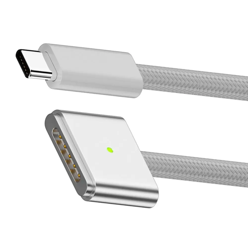 PD 140W USB Type-C Cable Quick Charge Indicator Light Laptop Connector Wear Resistant Durable Magnetic Charging Line