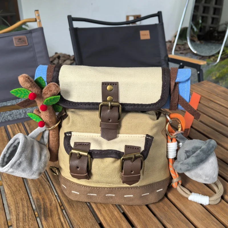 In Stock Action-Adventure Game Korok Backpack Canvas Crossbody Bag Casual Daypack Travel Storage Bag Birthday Gift For Game Fans