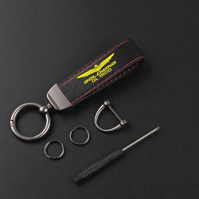 High-Grade Suede Leather Motorcycle Keychain Keyring for HONDA Gold Wing 1800 GL1800 GL 1800