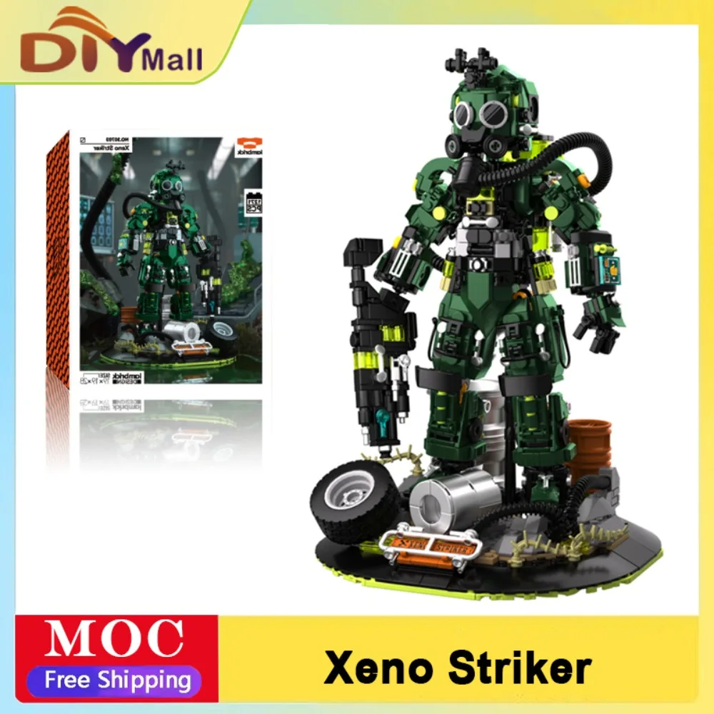 MOC 1271PCS Xeno Striker Building Blocks Kit Assembled Mech Warrior toys  Future Sense Desk Ornament For Kids Adult Xmas Gift