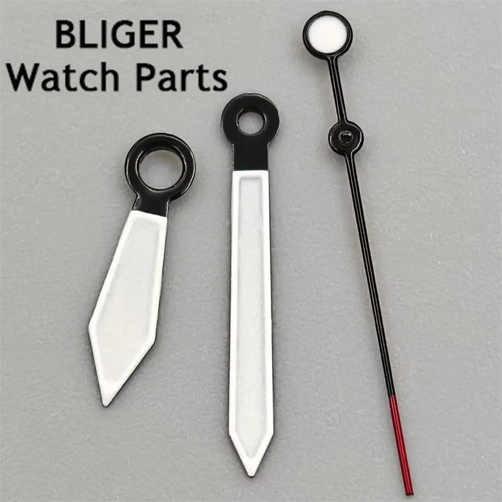 BLIGER стрелки часов черно-белые стрелки часов C3 зеленые светящиеся подходят NH35 NH36 NH38 механизм пилотные часы модификация аксессуары