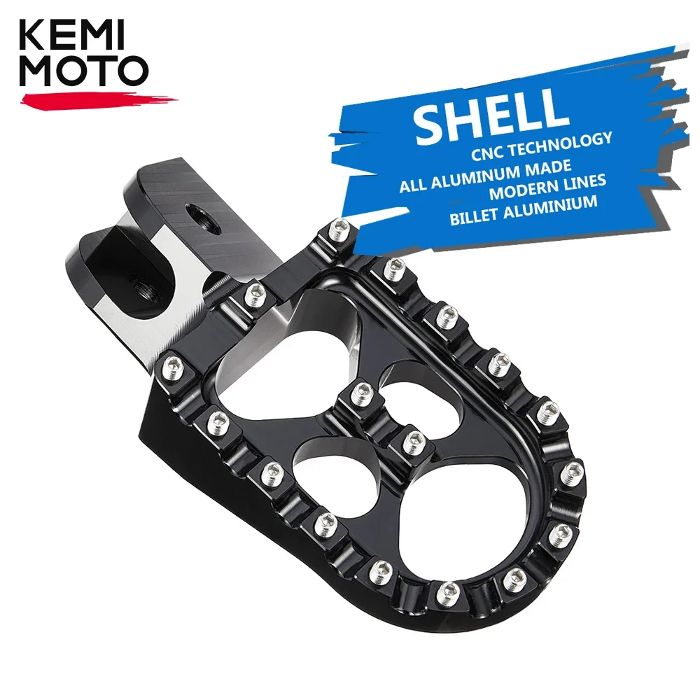 KEMIMOTO CNC Billet Wide Foot Pegs Pedals For BMW R1200GS LC ADV F750GS F850GS Footpegs R 1200 GS Adventure Black Accessories