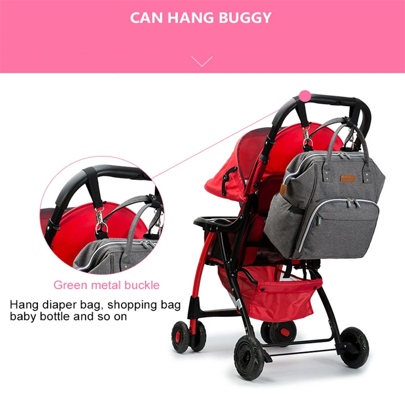 Mummy Maternity Nappy Bag Stroller Hooks Large Capacity Baby Diaper Bag Travel Backpack Designer Nursing Bag Baby Care Fashion