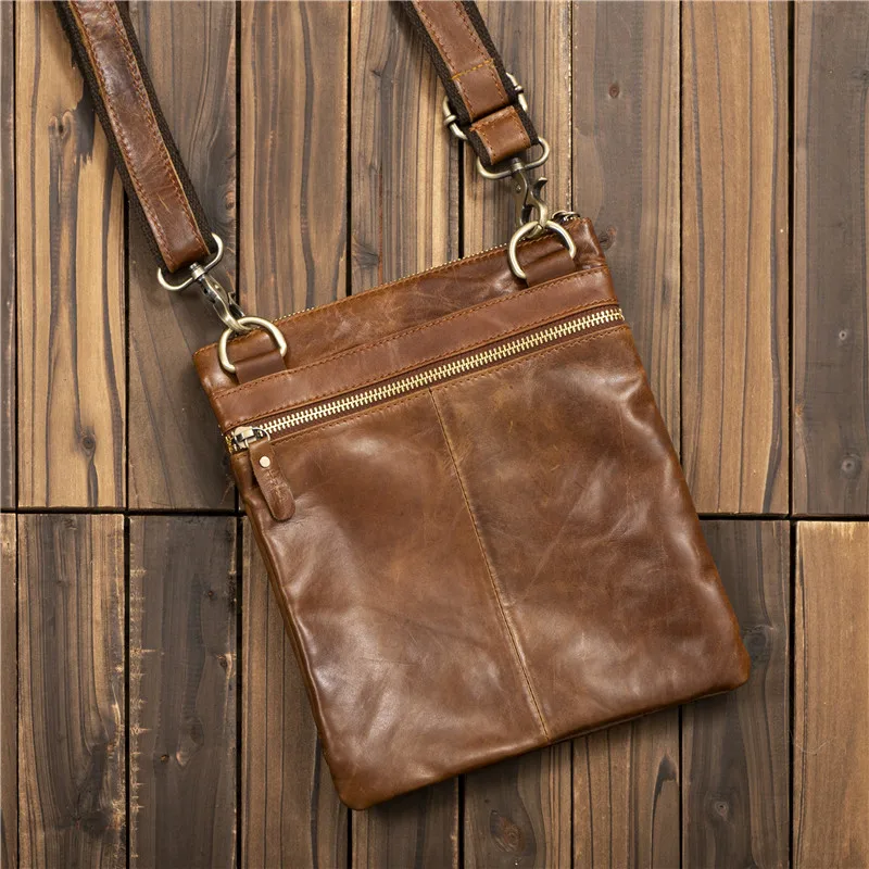 Bolsos de mensajero cruzados para hombre, bolso informal de negocios, bolso de hombro de cuero de alta calidad para el trabajo, bolso de viaje