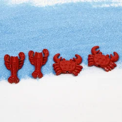 10pcs New Lobster Red Crab Lobster Painted Spacer Beads For DIY Jewelry Making Necklace Bracelet Beads Women Jewelry Findings