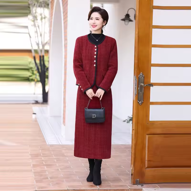 빨간색 웨딩드레스 세트 디테일 이미지