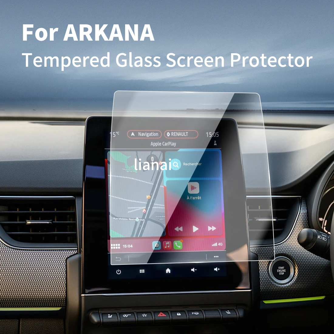 

Защитная пленка для экрана Carplay, защитная пленка из закаленного стекла, навигатор, автомобильные наклейки, аксессуары для 25, Renault, автомобильная ARKANA