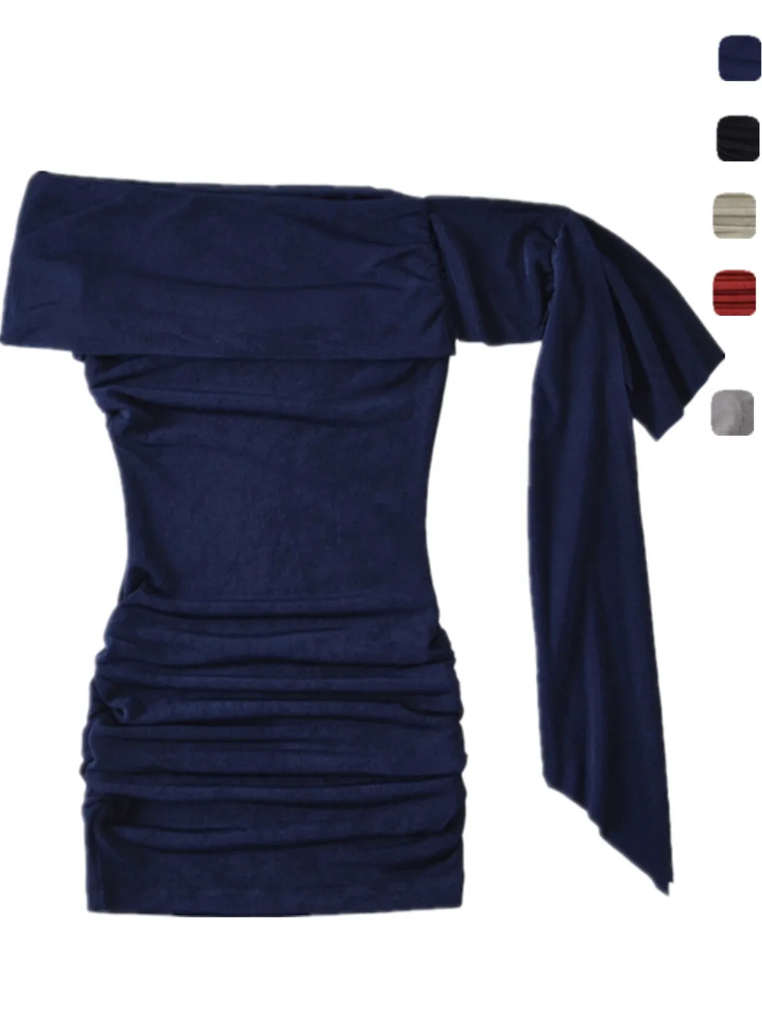 Rue Sle pur désir fille chaude taille haute une épaule Svel envelopper autour de l'orth jupe été décontracté moulante Dr